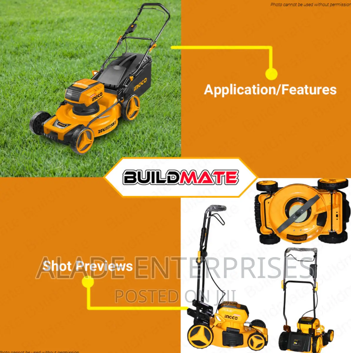 Lmli20202 Ingco 40v Lithium-ion Lawn Mower Complete Set
