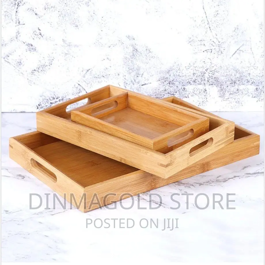 3 in 1 Wooden Tray Set