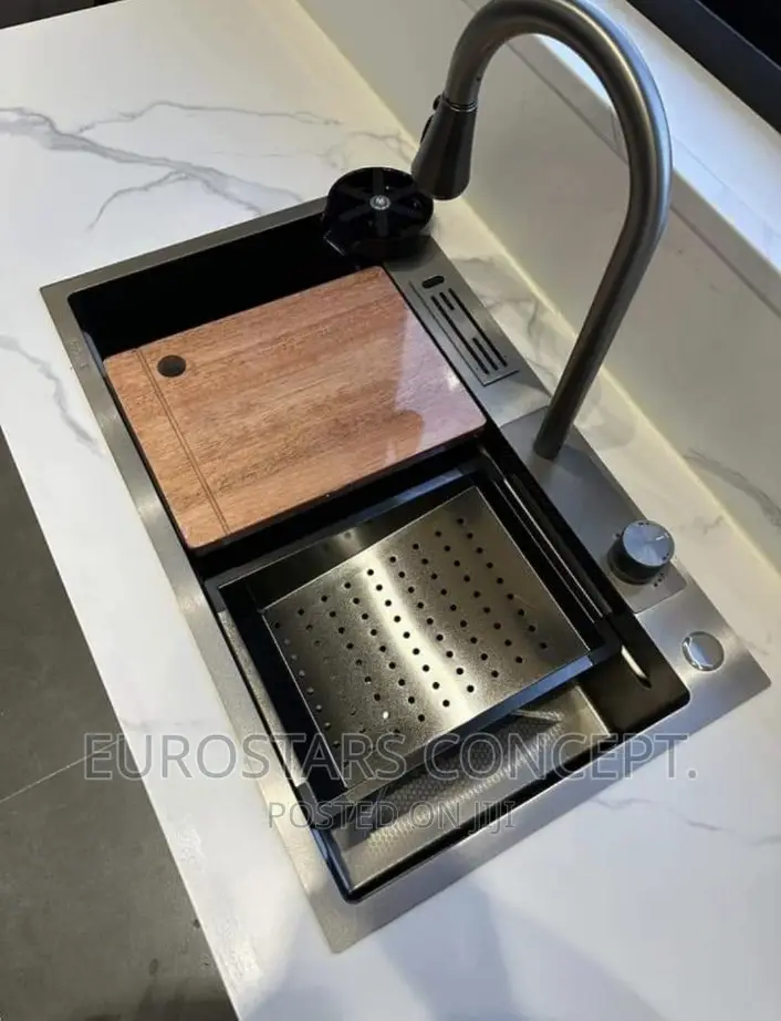 Latest Kitchen Sink With Water Fall Tap