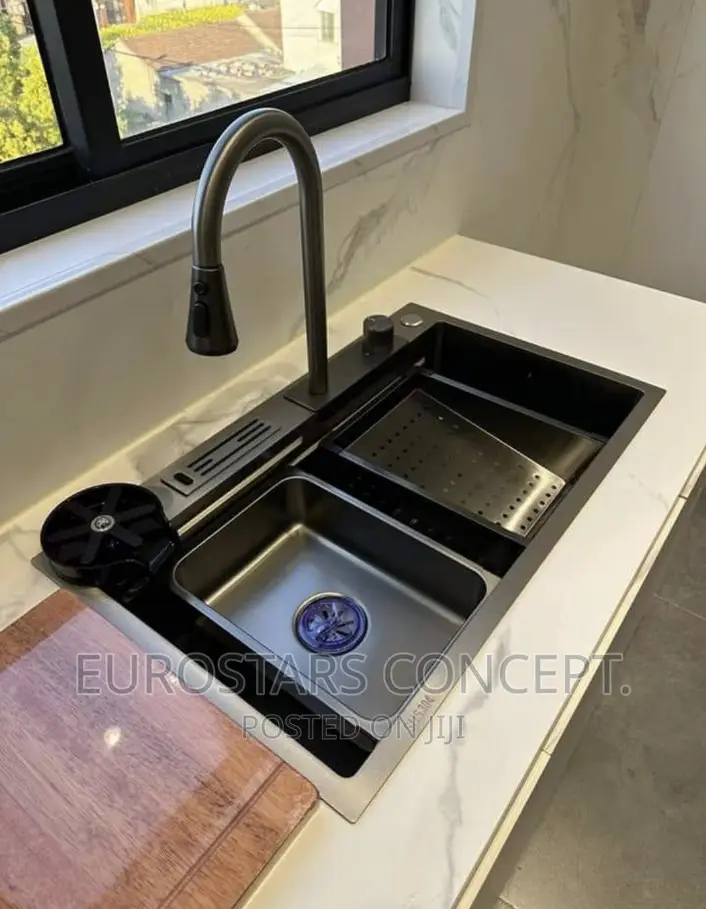 Latest Kitchen Sink With Water Fall Tap