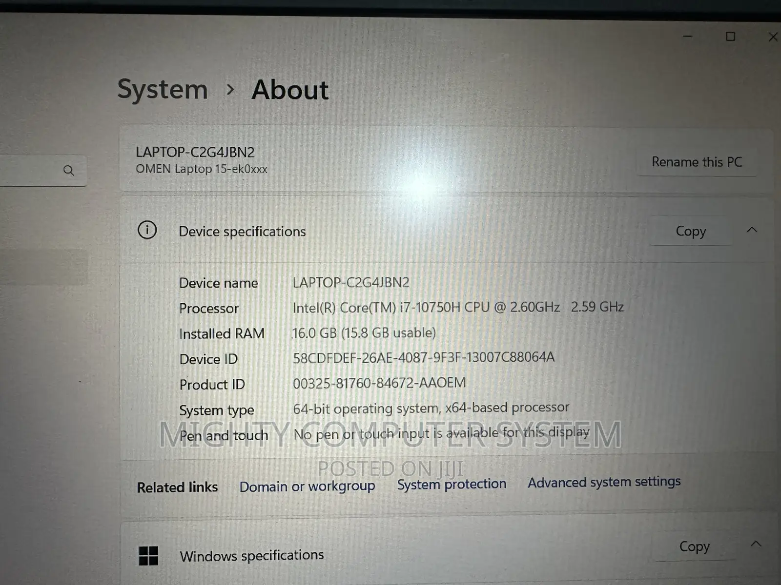 Laptop HP Omen 15 16GB Intel Core I7 SSD 512GB