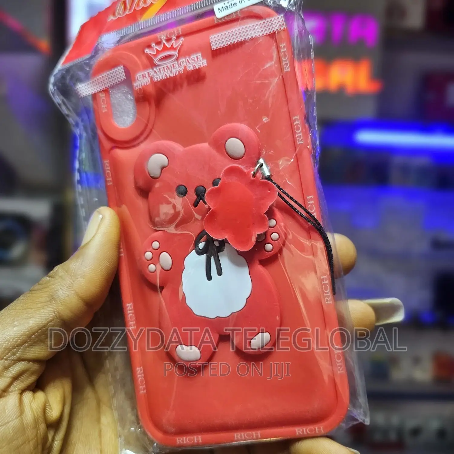 iPhone Xr Beautiful Women Cases Teddy Bear (Red)