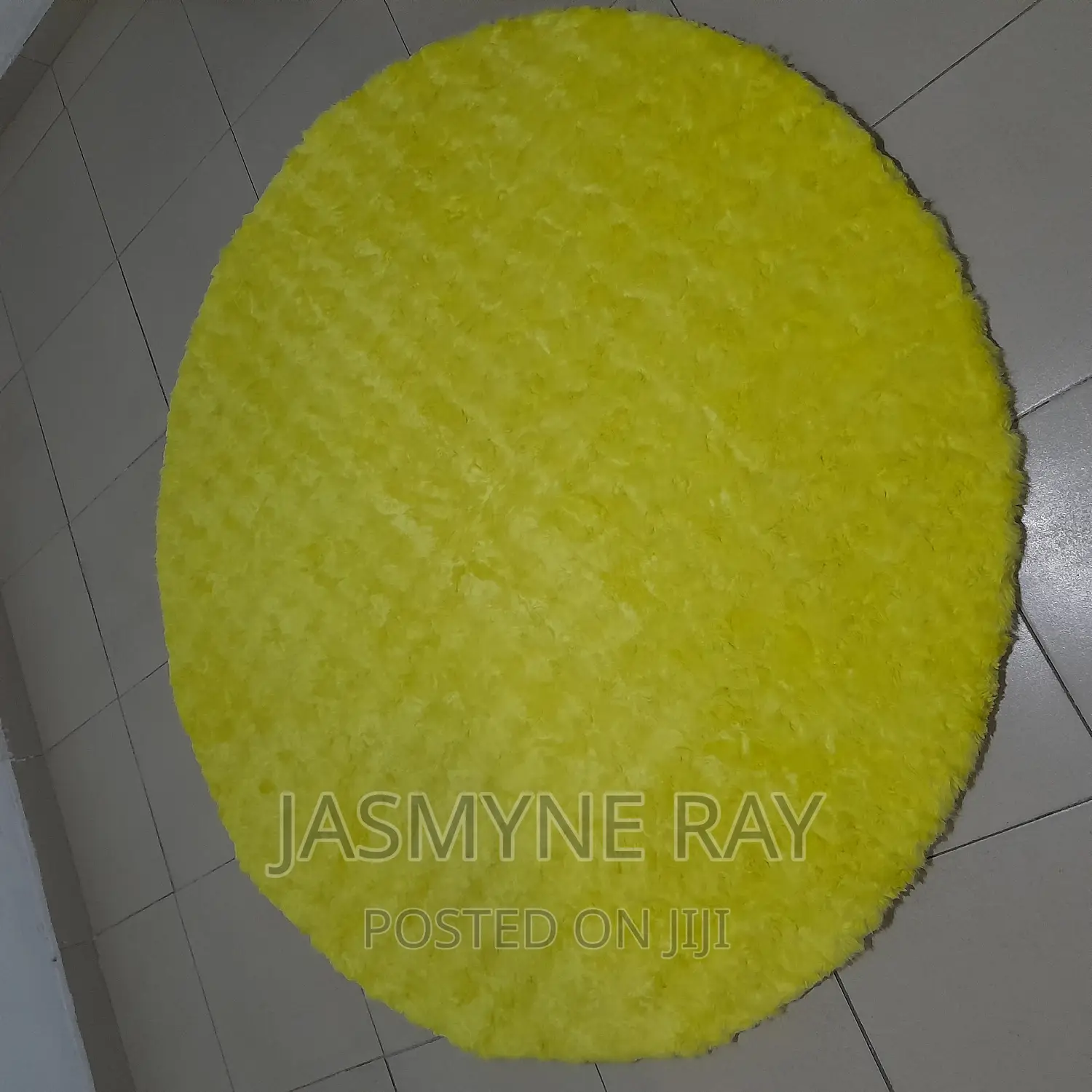 Exotic Yellow Fur Rug 6ft Circle