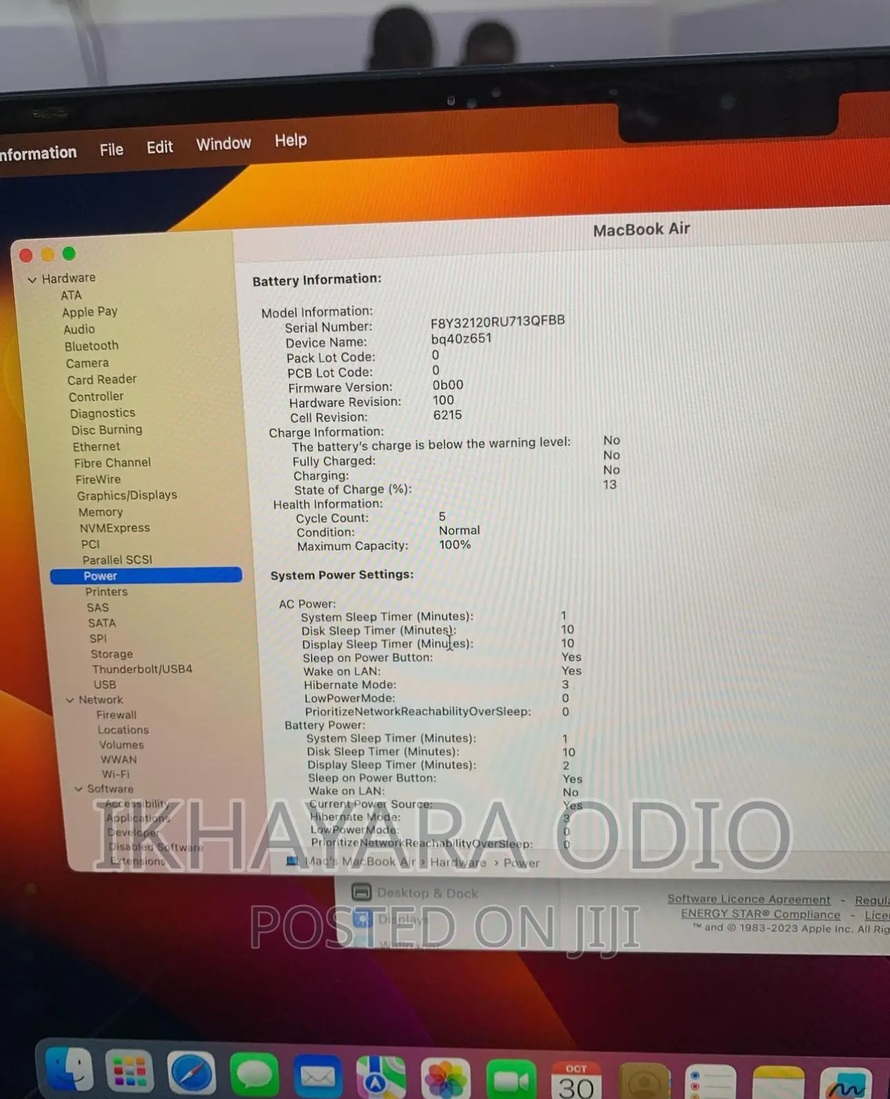 Laptop Apple MacBook Air 2022 M2 8GB Apple M2 SSD 256GB