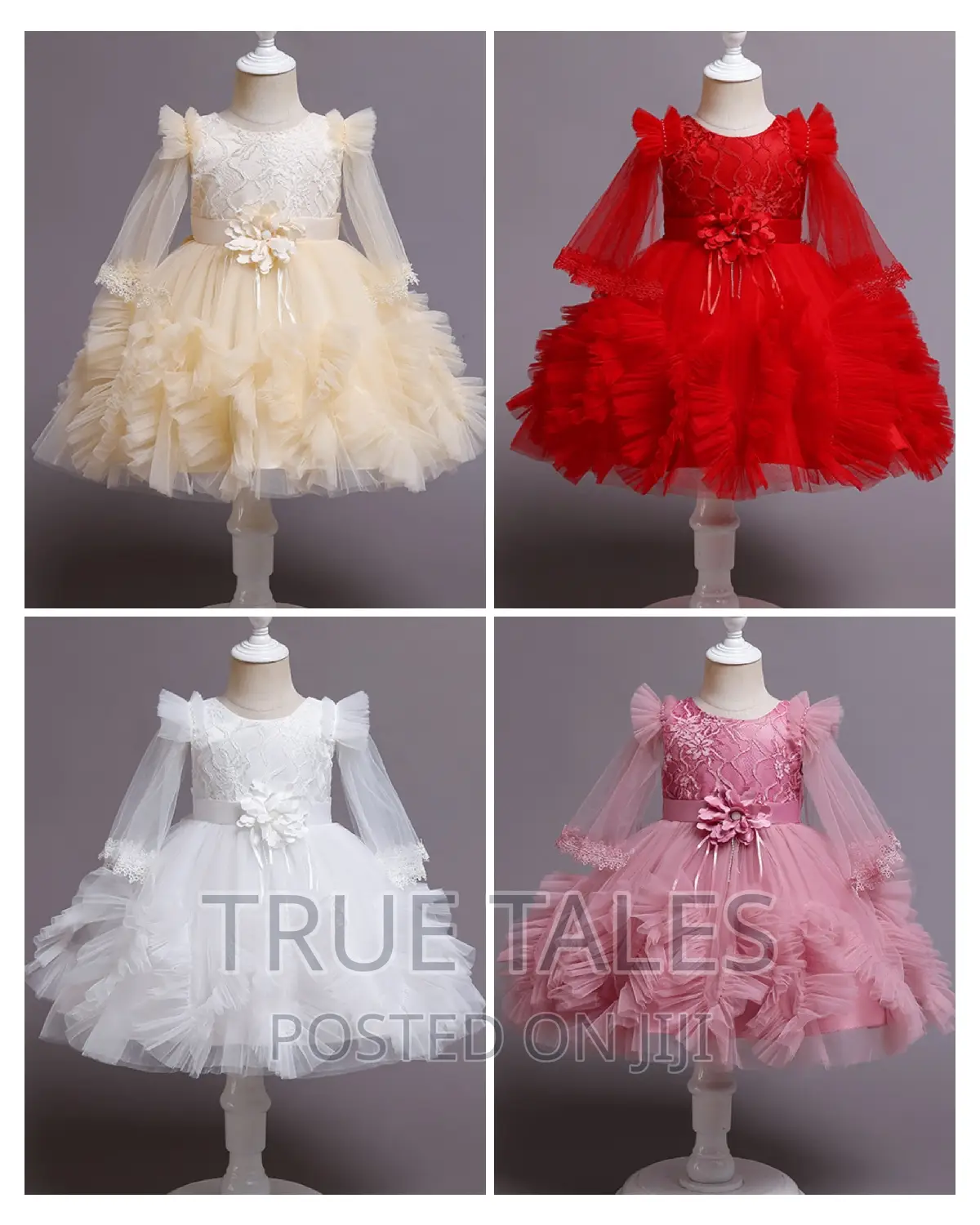 Girls Frilly Ballgown Dress