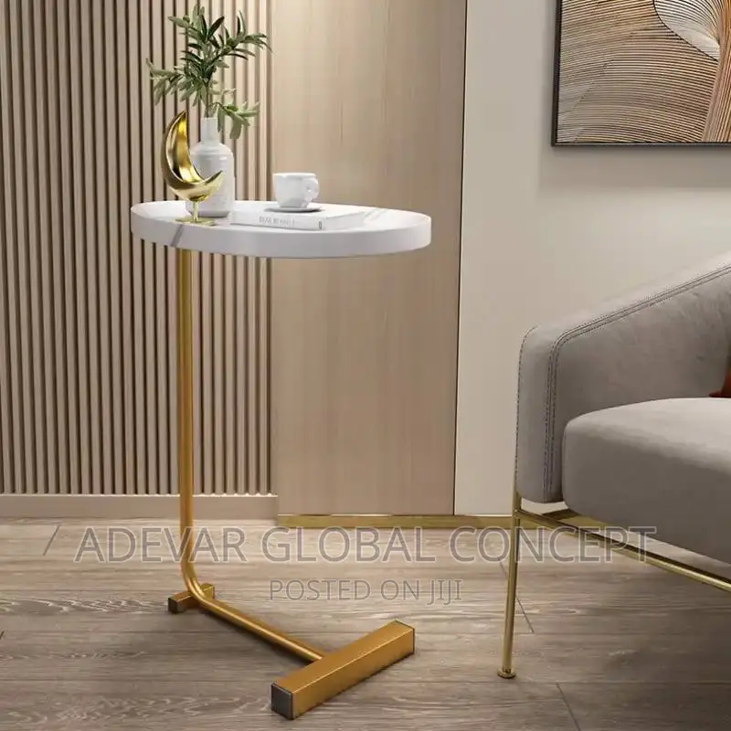 Nordic Modern Side Table Bedside Reading Oval Coffee Table