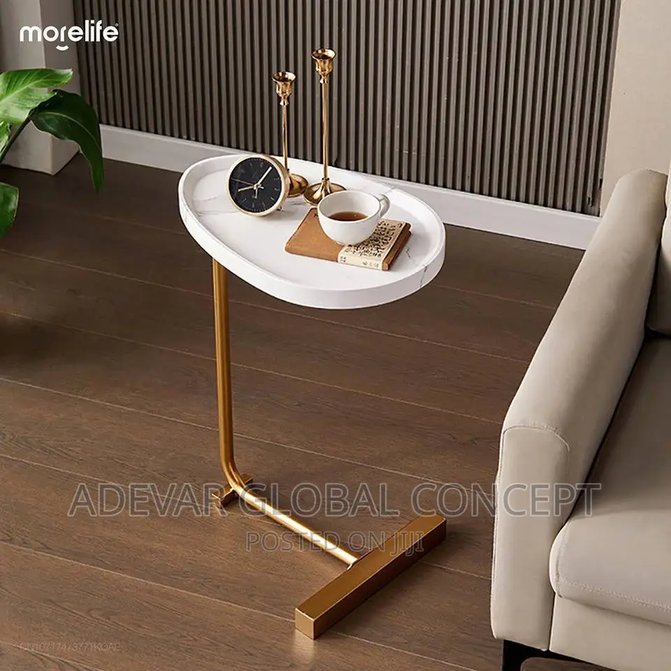 Nordic Modern Side Table Bedside Reading Oval Coffee Table