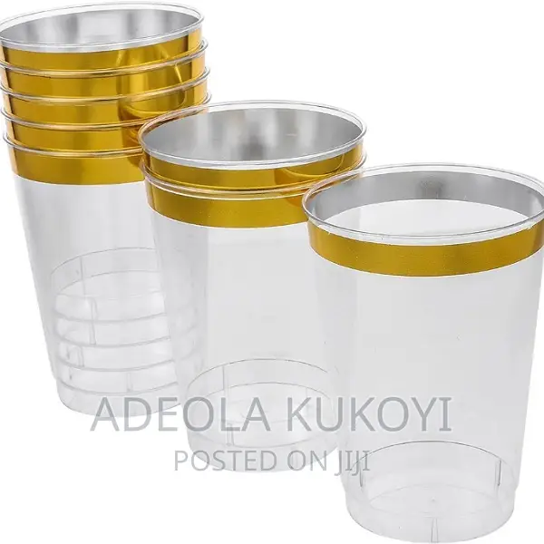 Transparent Plastic Champagne Cup- 50pcs