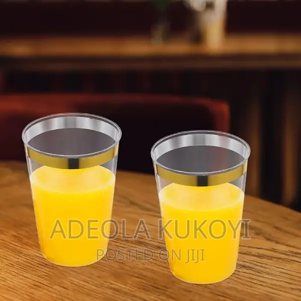 Transparent Plastic Champagne Cup- 50pcs