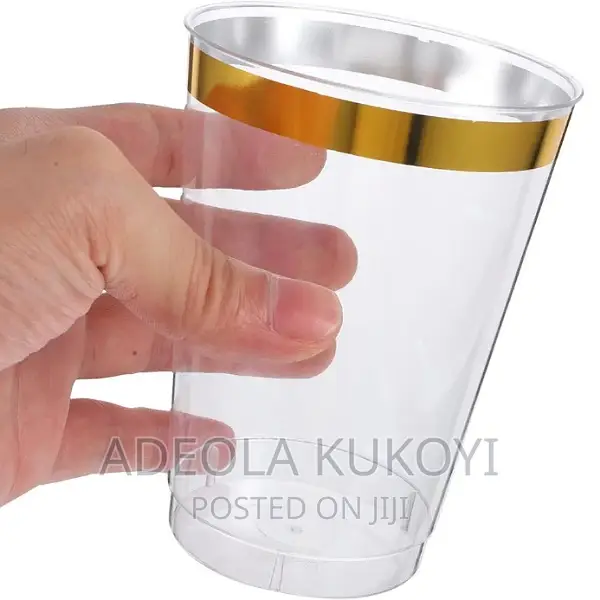 Transparent Plastic Champagne Cup- 50pcs