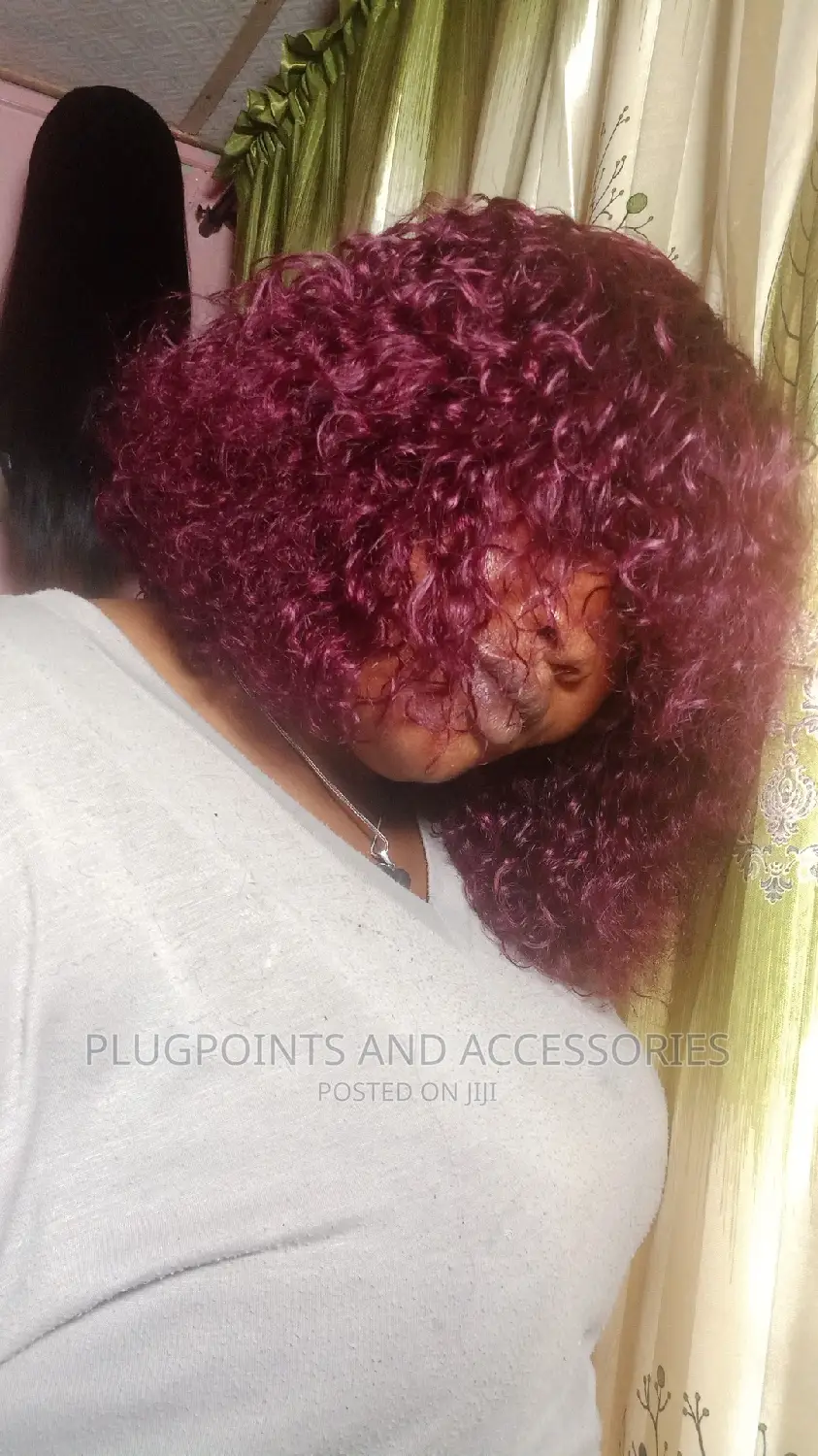 Wine Fringe Wig