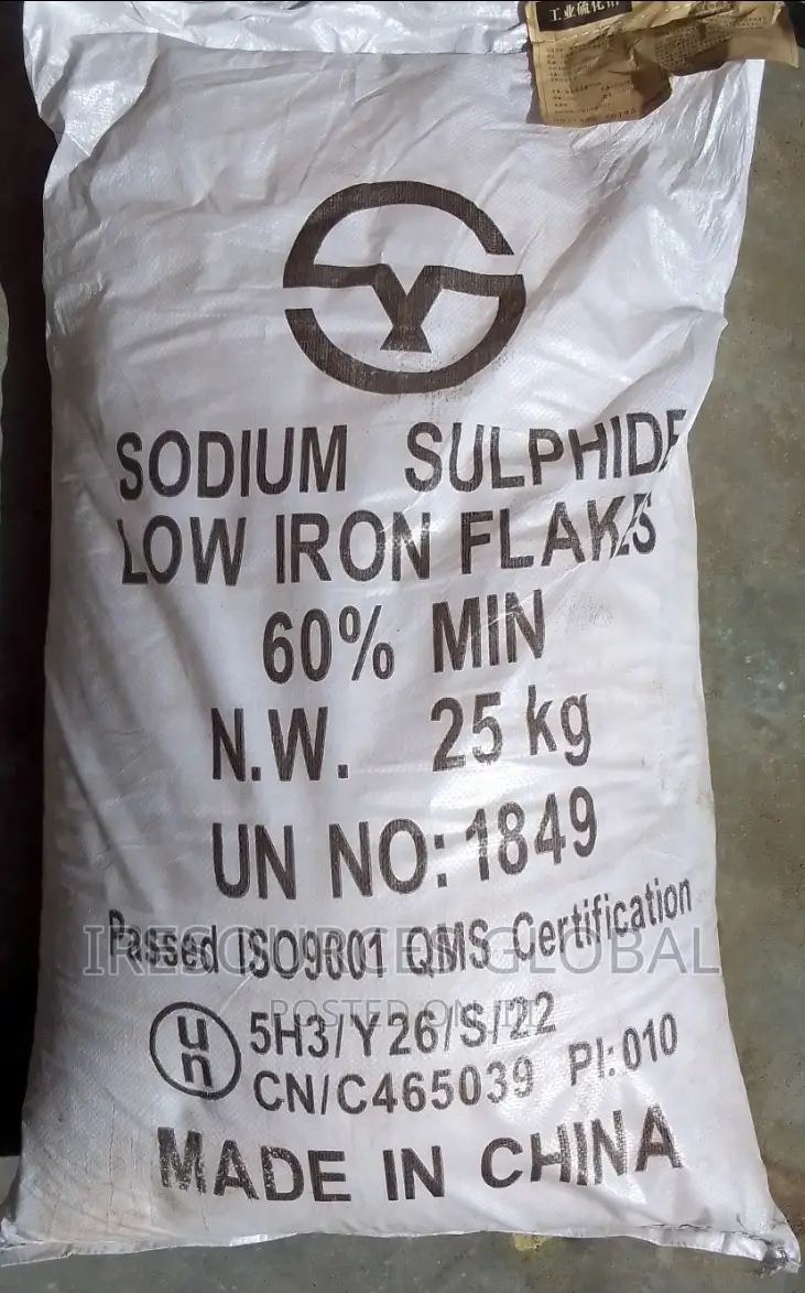 Sodium Sulfide Flakes Yellow 60% Min