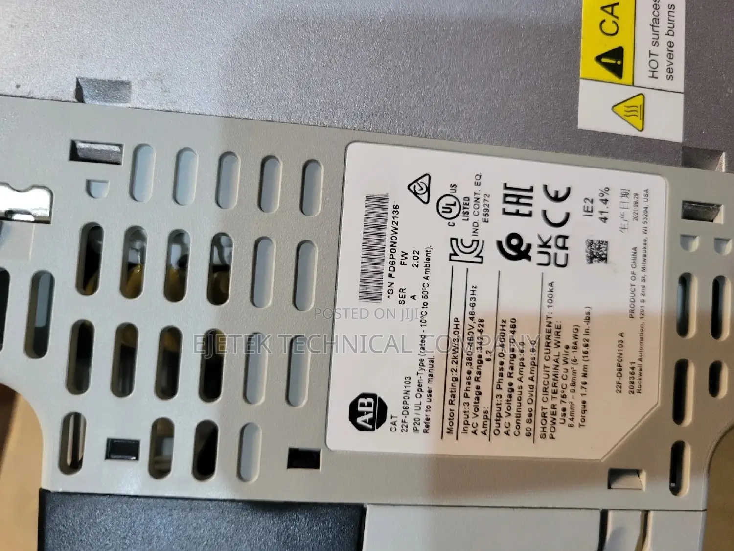 Allen Bradley 2.2kw/3hp