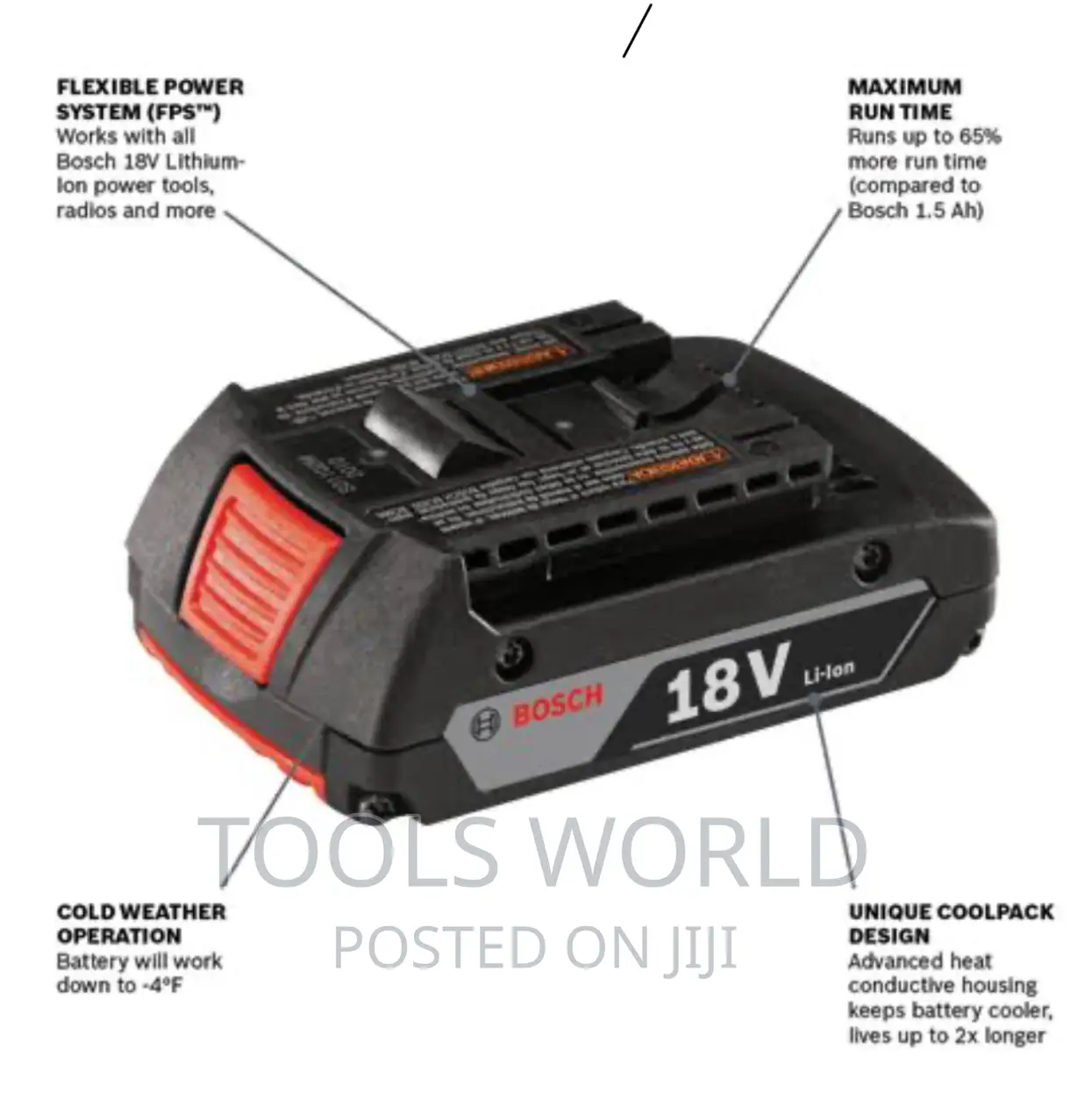 Bosch Li-Ion Battery 18V 2.0ah