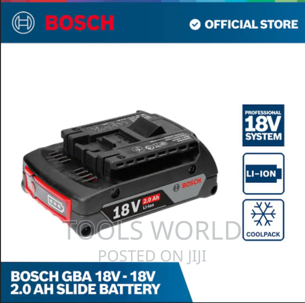 Bosch Battery 18V 2ah Battery Cordless Lithium Ion GBA 18V