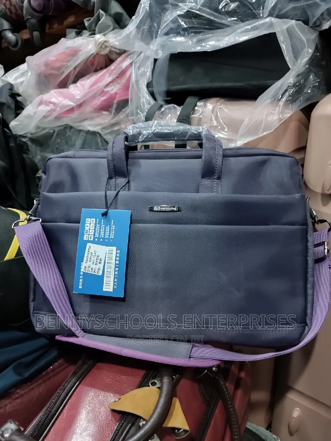 Purple Office, Laptop And Conference Bag