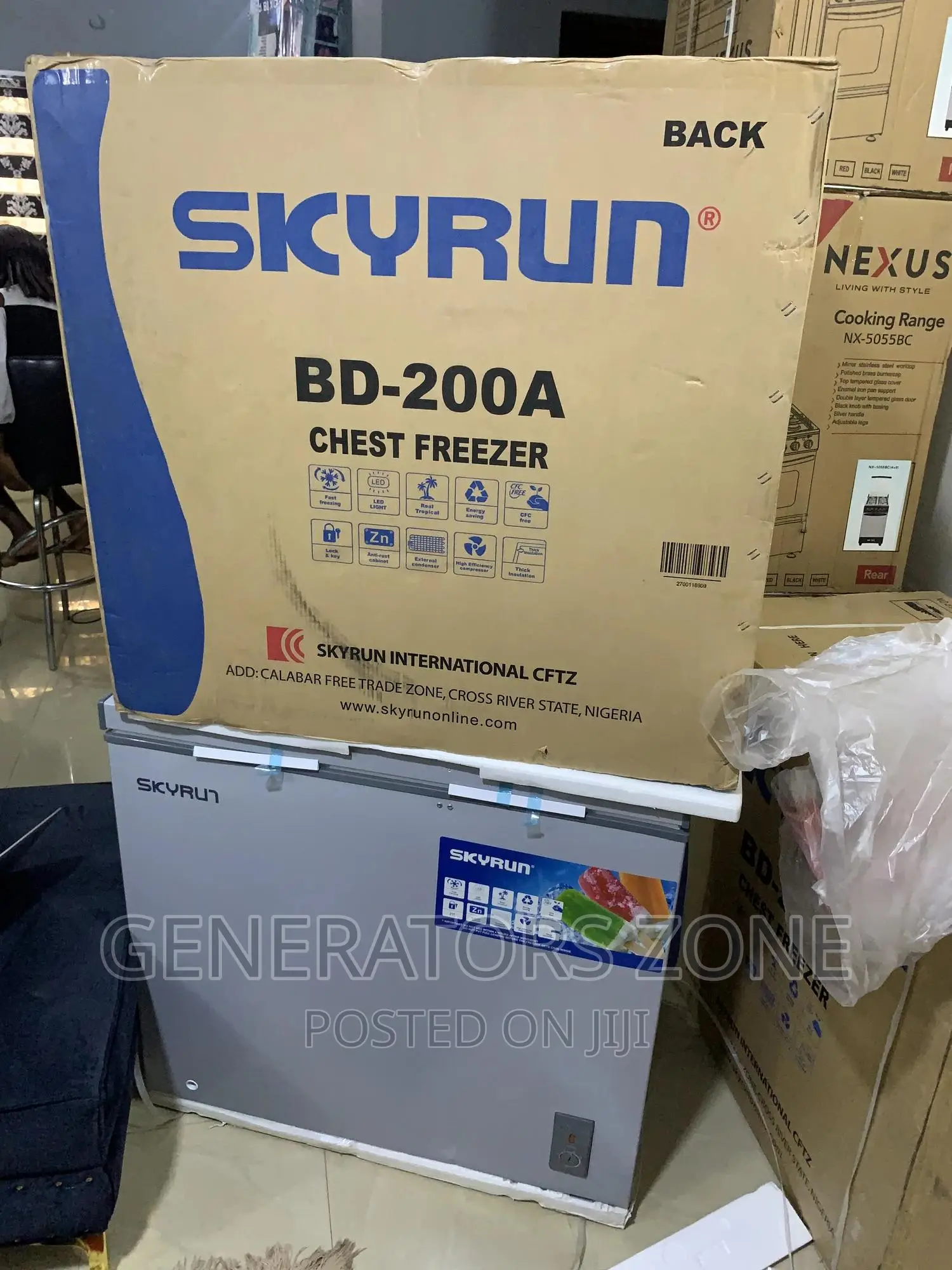 Skyrun Safety Lock 200L| Bd-200a Skyrun Chest Freezer