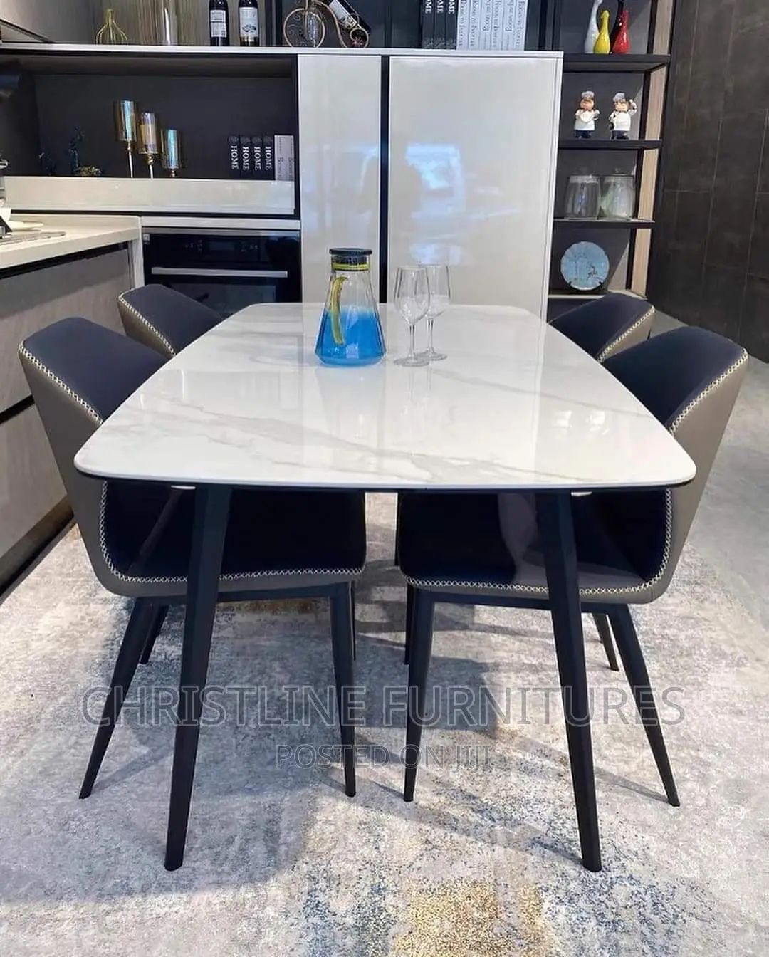 Quality Marble Top Dining Table Set