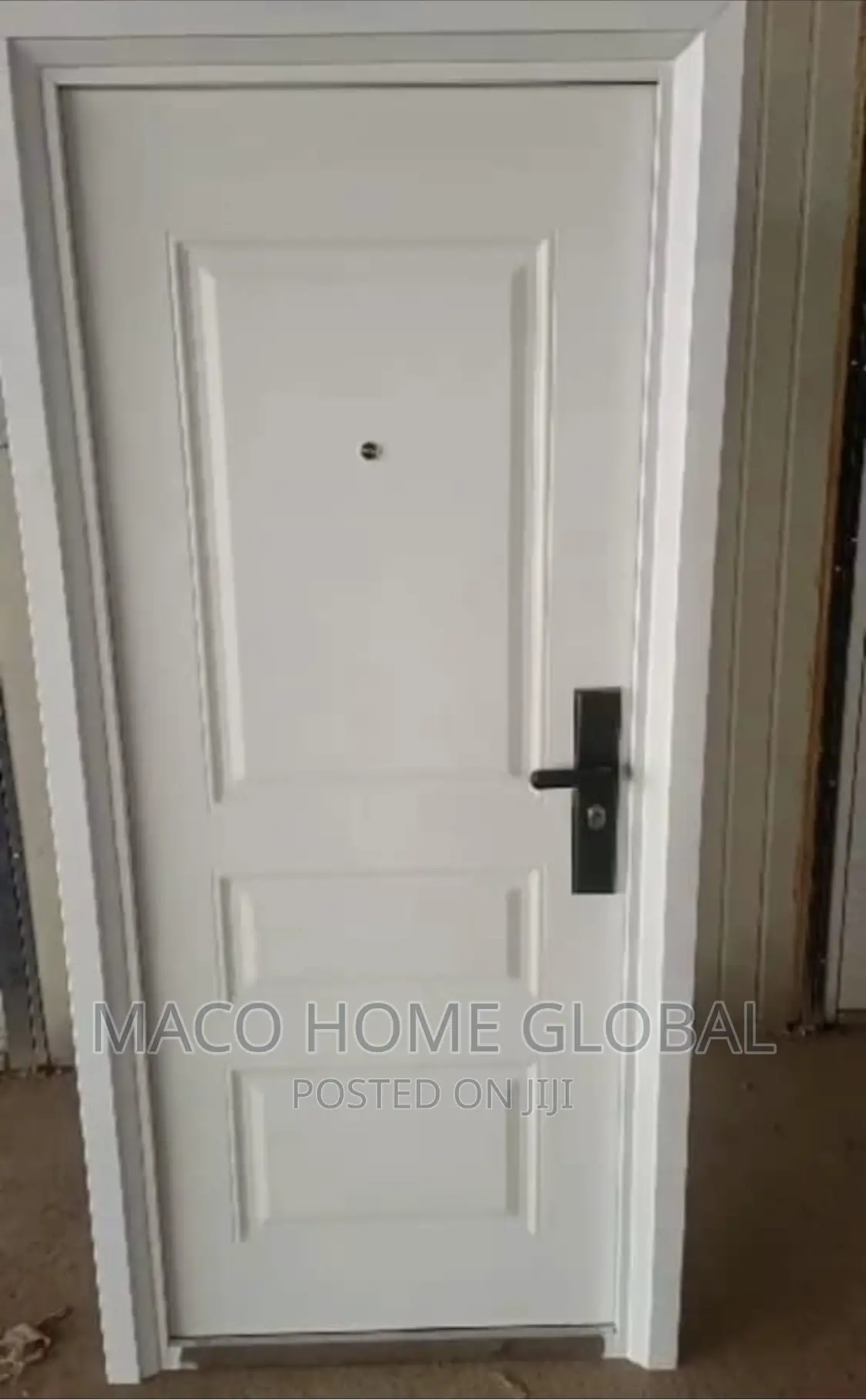 3ft by 7ft. White Steel Door