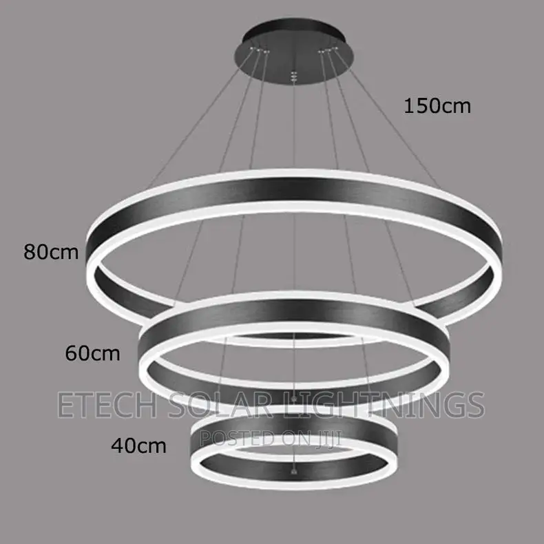 800mm Luxury Living Room Ring Chandelier Light