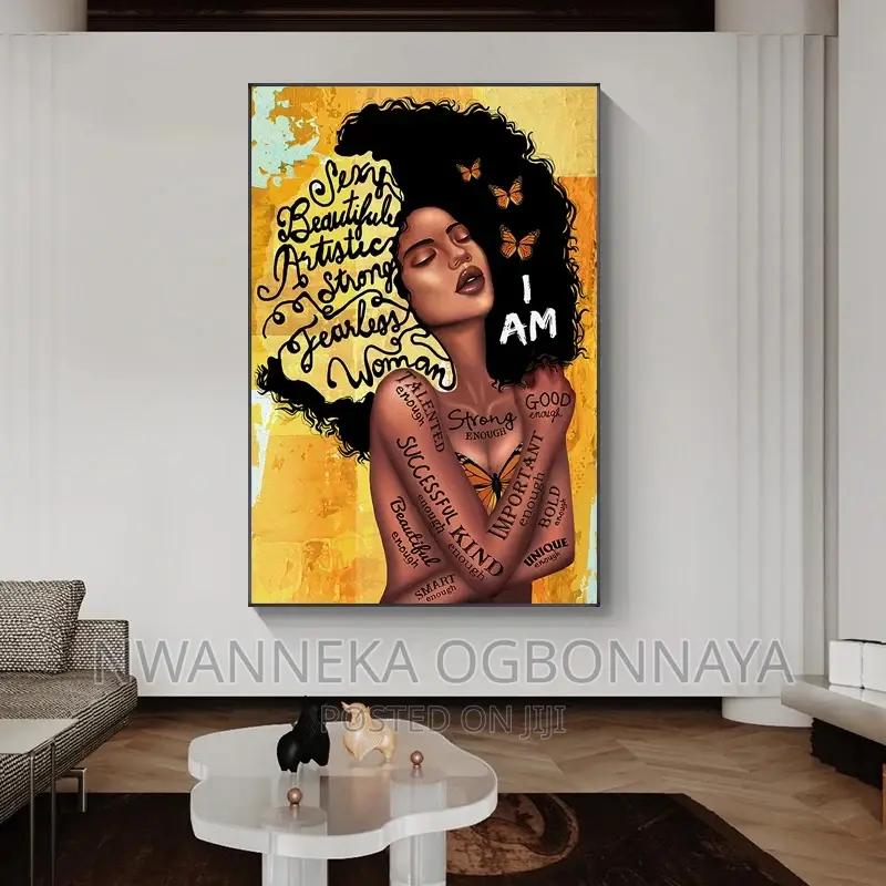 Canvas Painting Abstract African Strong Girl Art