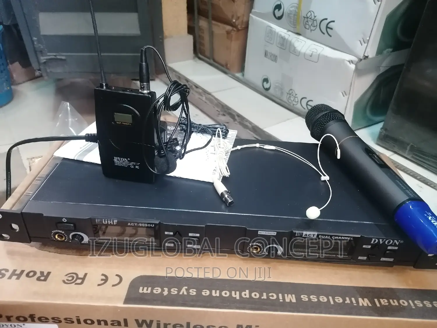 Dvon Act 9090u Original Professional Wireless Handheld Lapel Mic