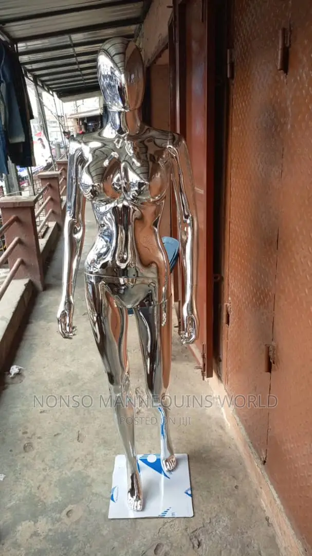 Size 8 Silver Chrome Female Mannequin