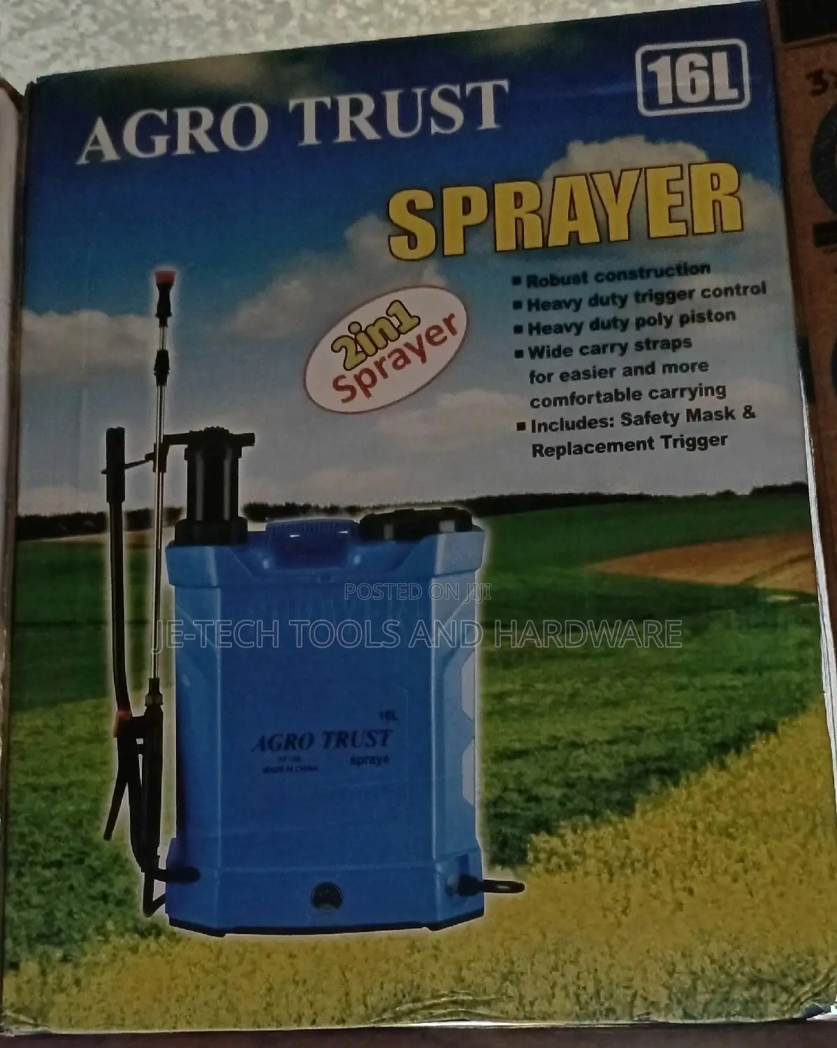 Agro Trust 2in1 Rechargeable Knapsack Sprayer - 16l
