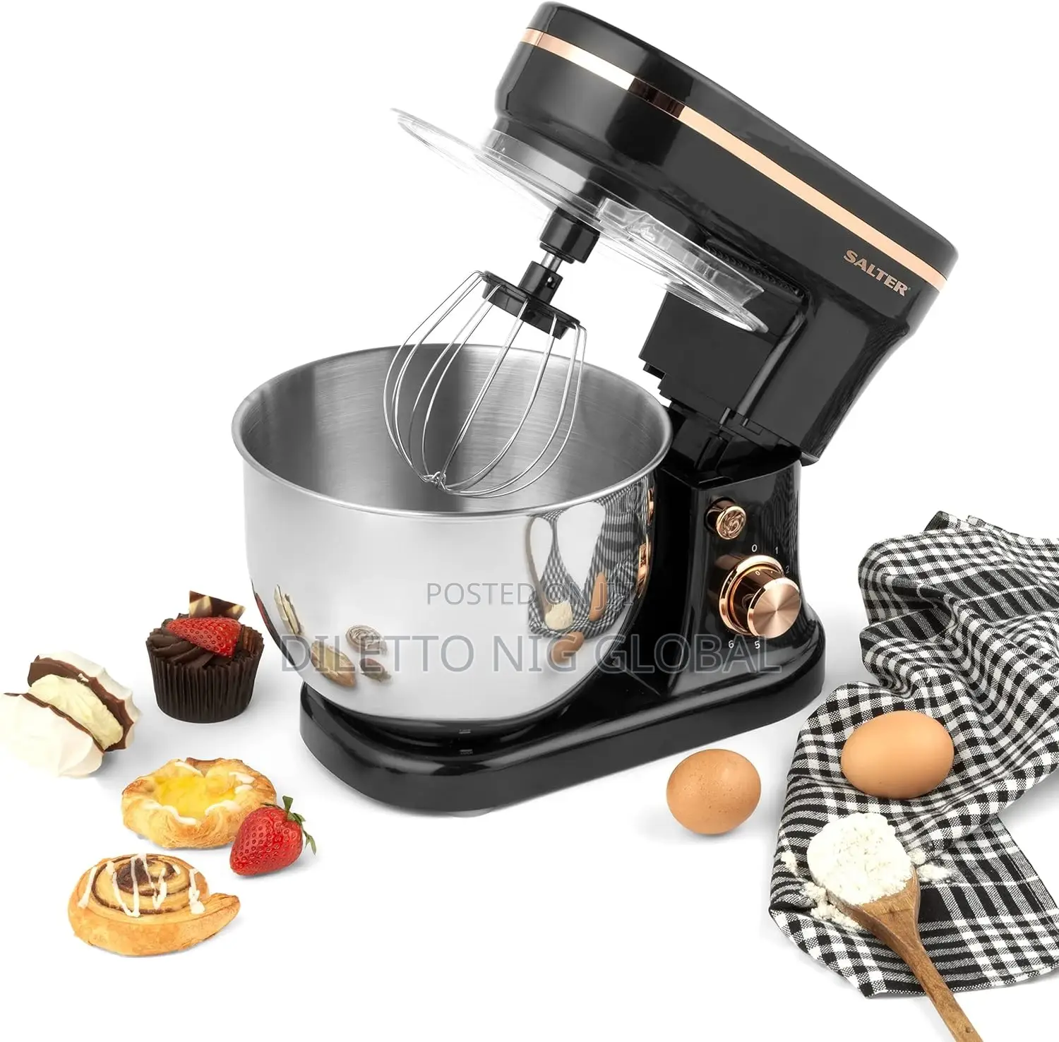 Salter Rose Gold Stand Mixer 1200W