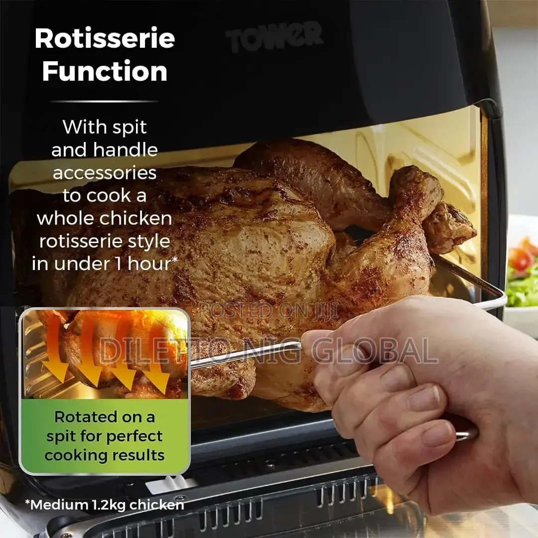 Tower Xpress Pro 11l 10-in-1 Air Fryer Oven With Rotisserie