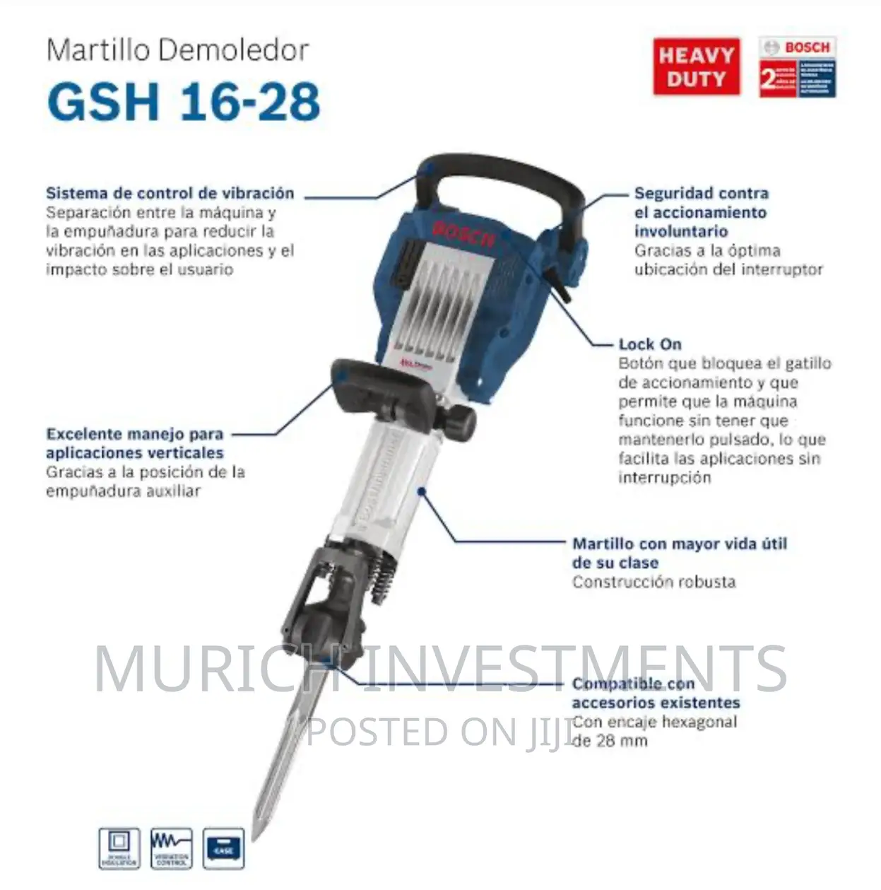 Bosch GSH 16-28 Heavy Duty Demolition Breaker 1750W