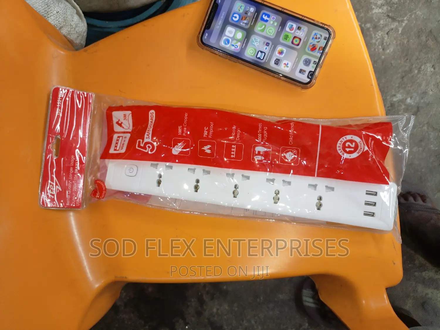 2500w 5 Ways and 3 USB Itel Extension Socket