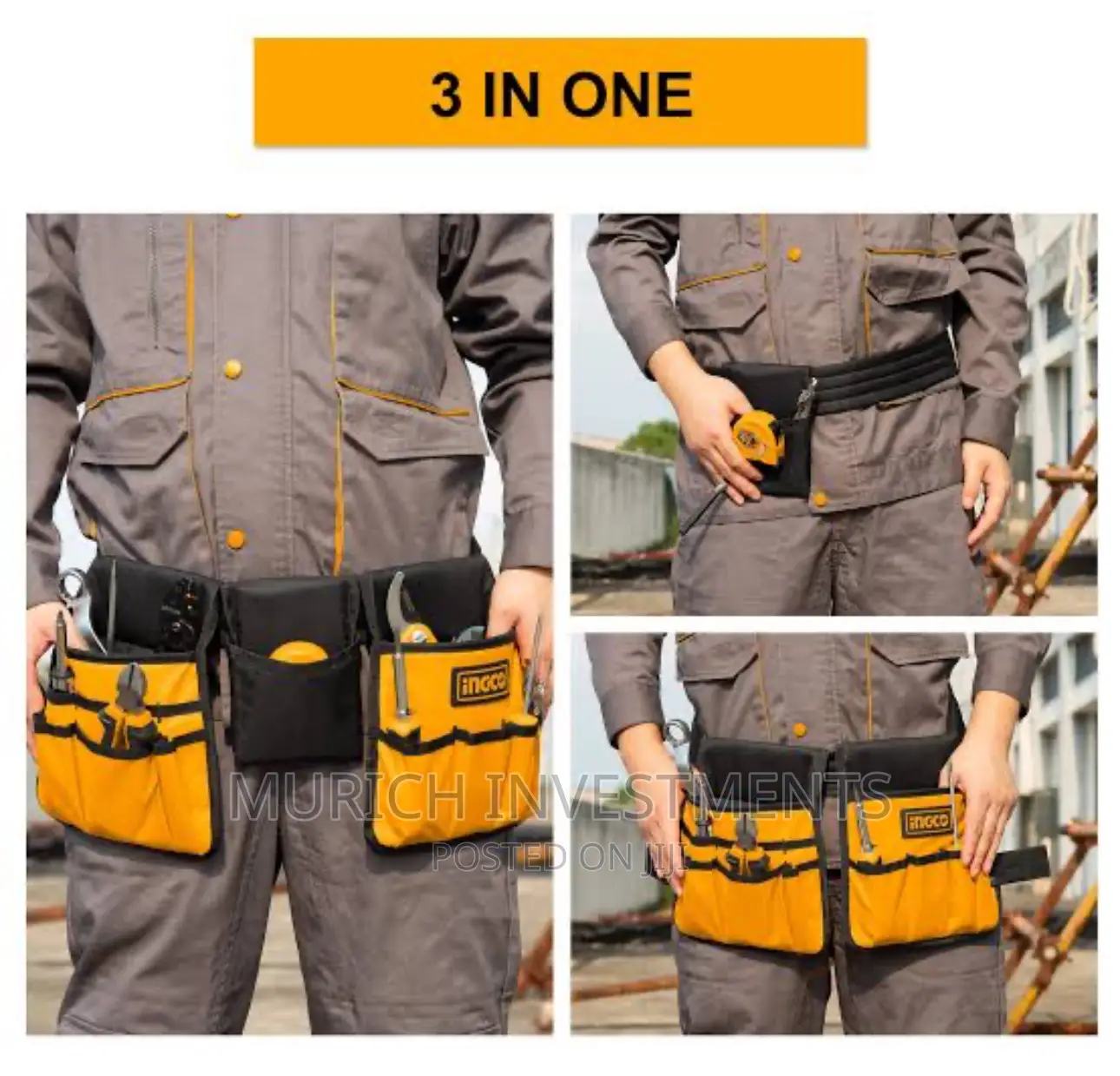 INGCO Waist Tool Bag Belt Multi-Purpose Tool Bag