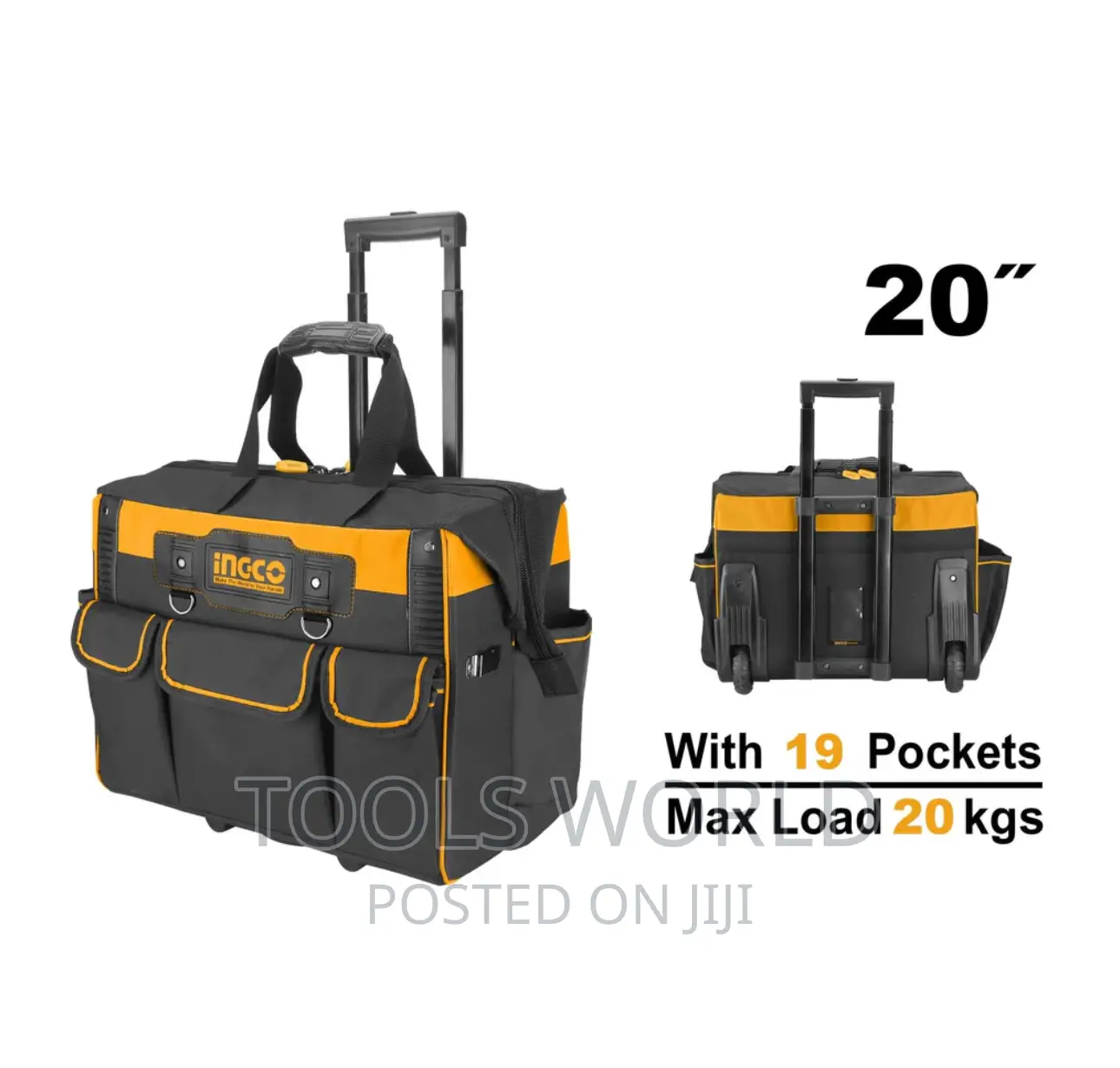 20inch Industrial Rolling Rigid Tool Bag Organizer Box