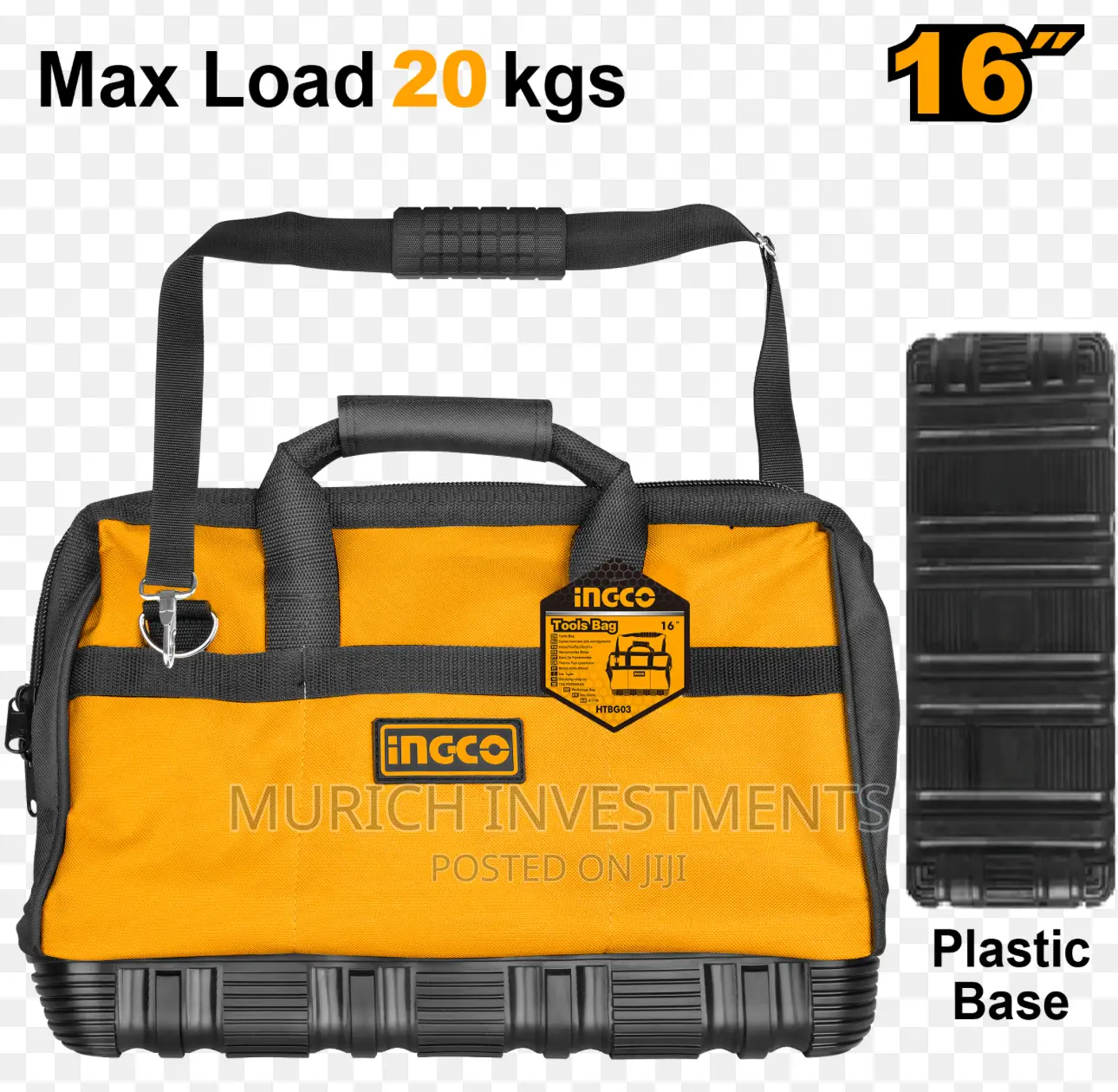 Ingco 16 Inch Tool Bag Htbg03