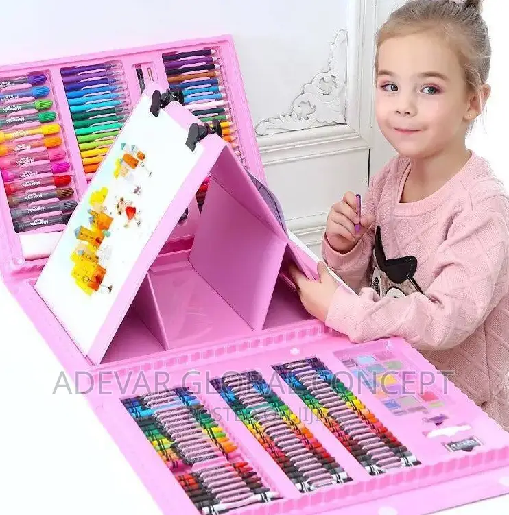 208 PCS Kids Art Painting Set With Sketch Pad Markers
