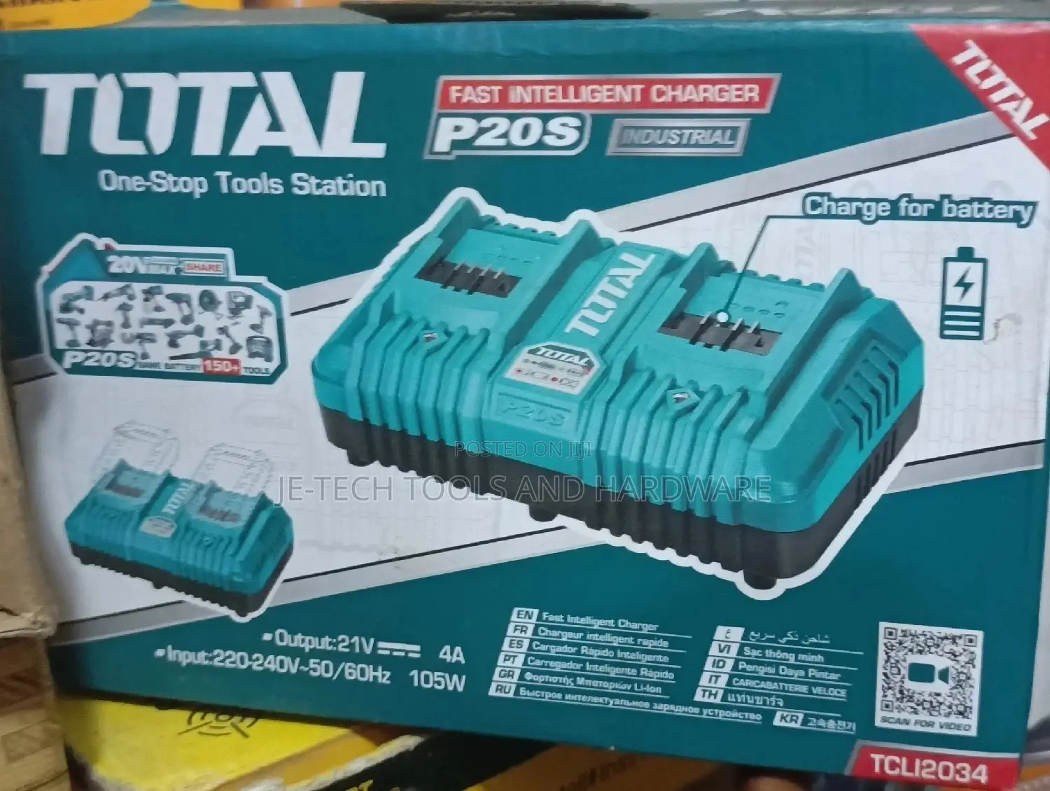 Total Double Fast Charger 20V | Dual Port Charger