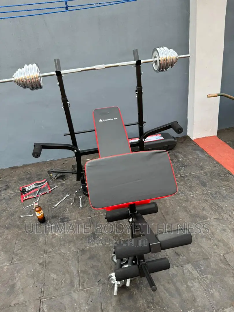 Brand New Weight Bench Press With 50kg Box Plates Exercise