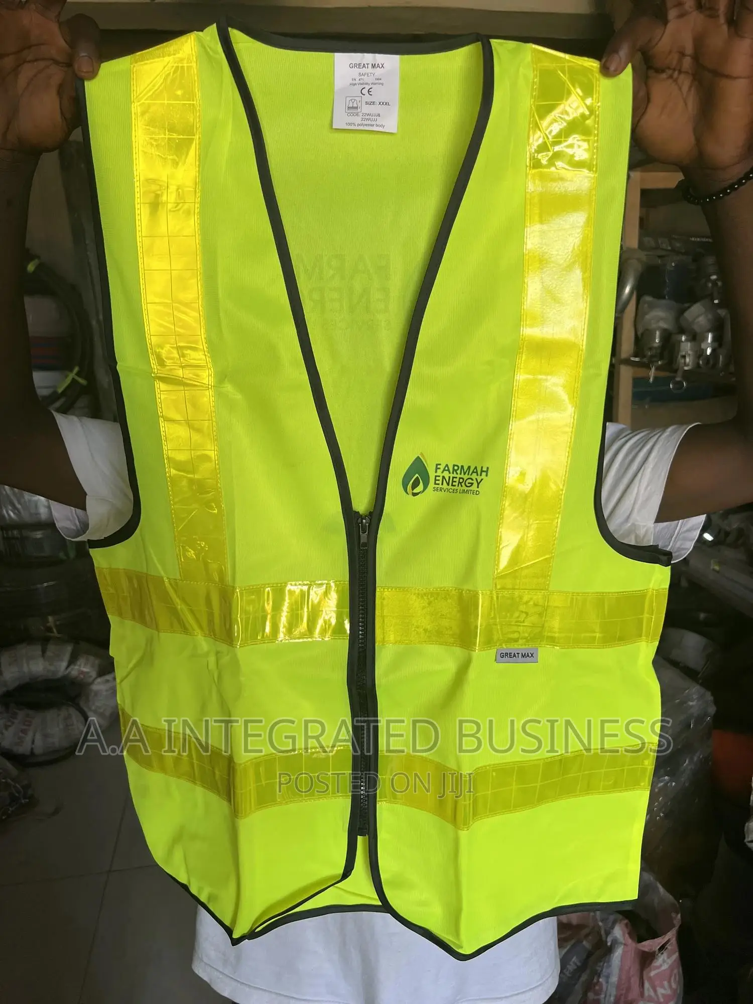 Quality Reflective Jacket With Zip And Banding