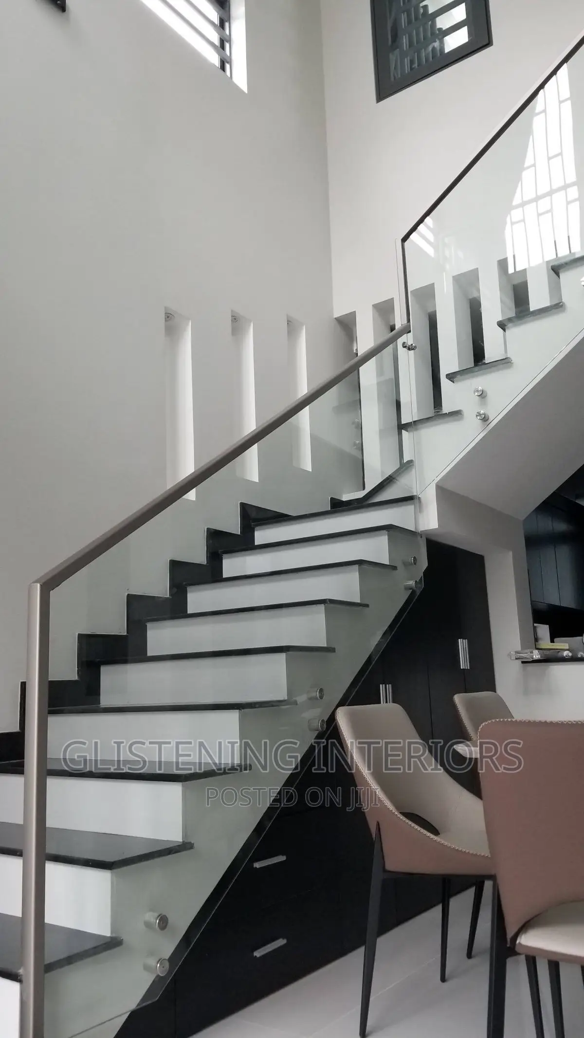 10mm Tempered Glass Staircase With U Channel