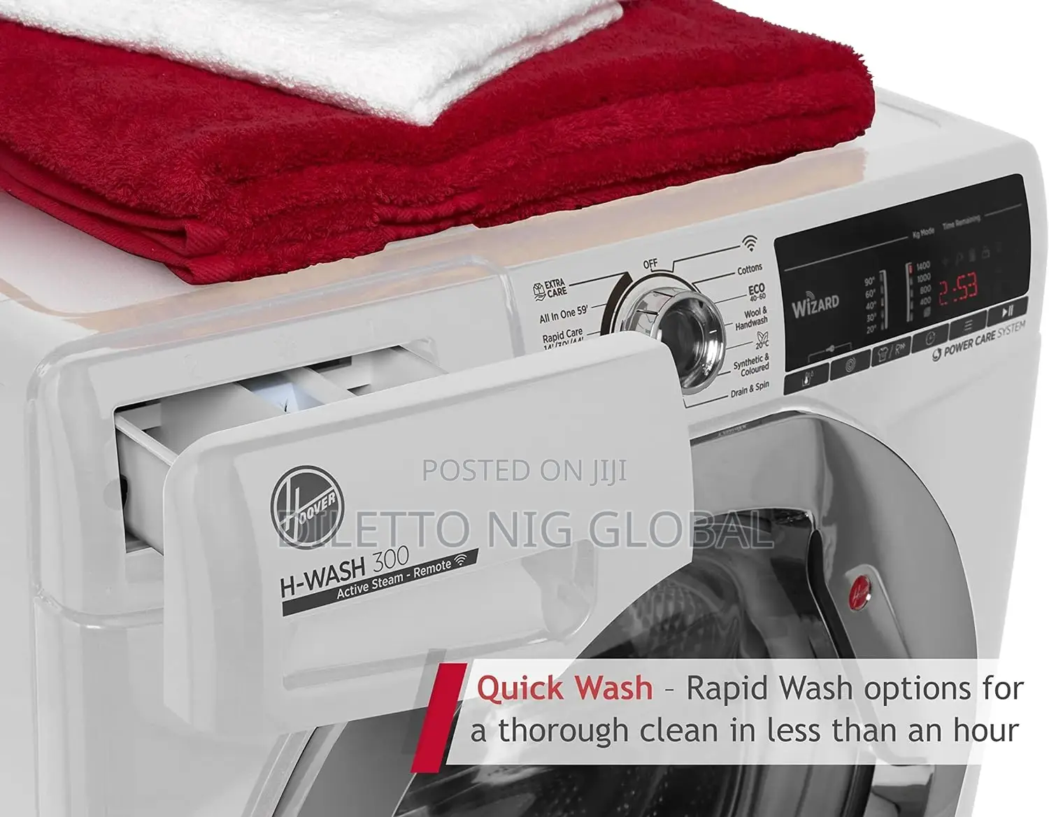 Hoover H-Wash 10kg Free Standing Washer Dryer Wifi Connected