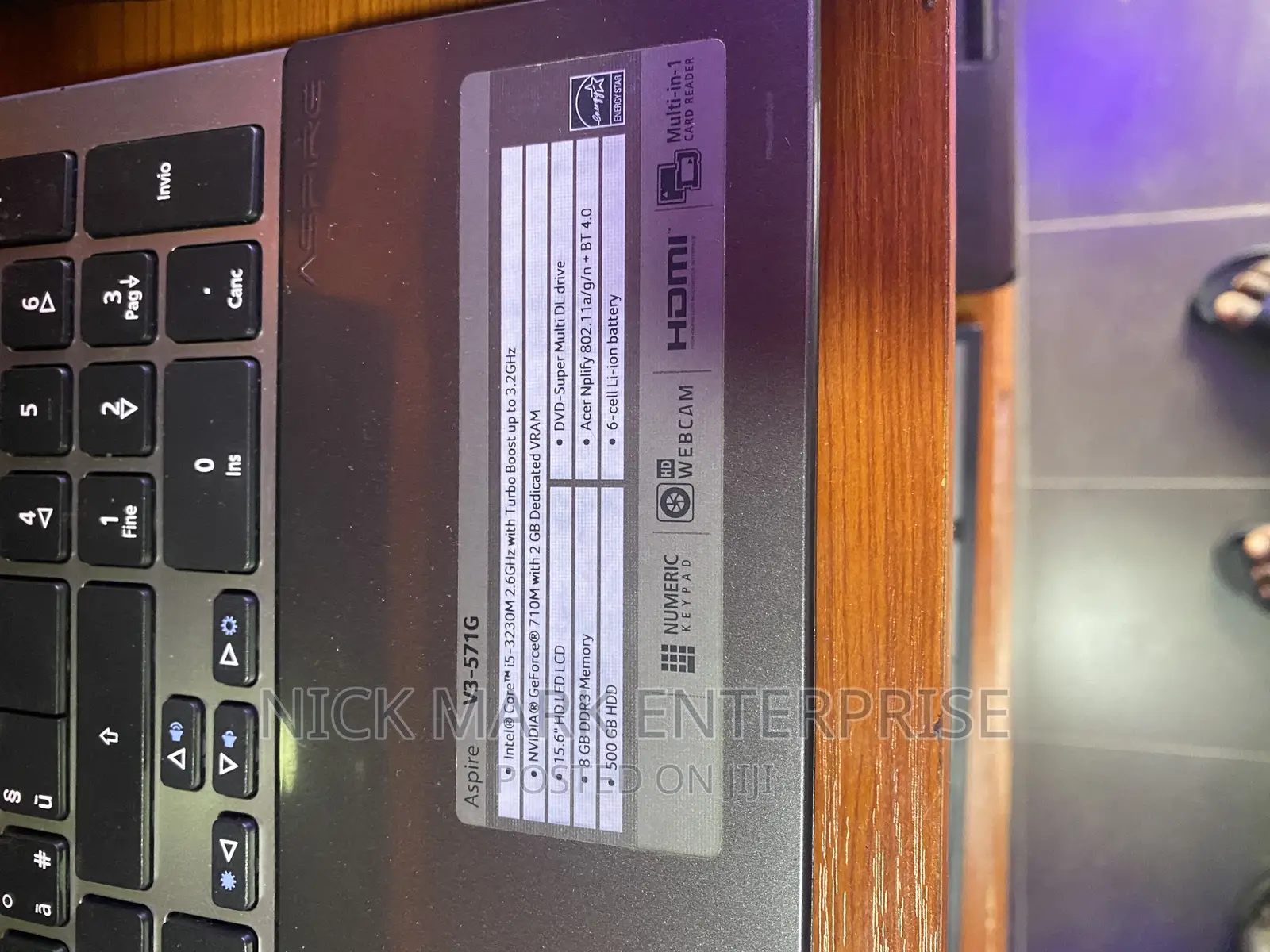 Laptop Acer Aspire V3-571g 8GB Intel Core I7 HDD 500GB
