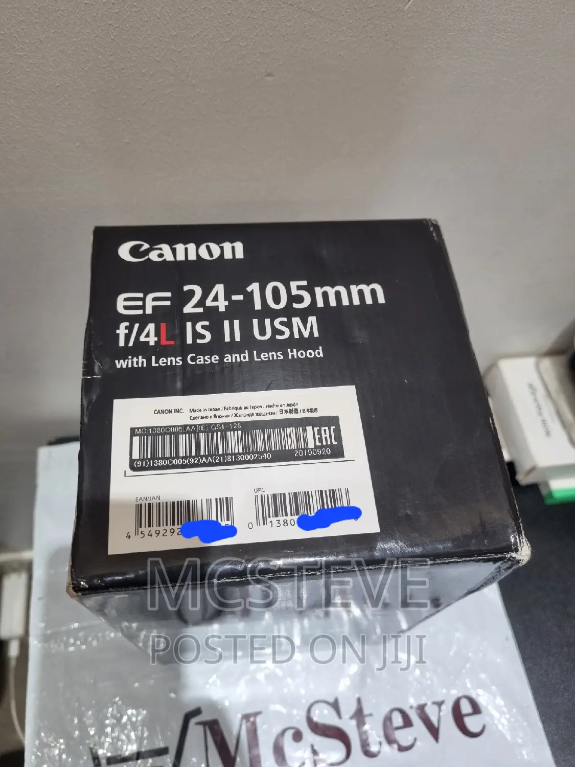 Canon EF 24-105mm F/4l IS II USM Lens With Lens Case Hood