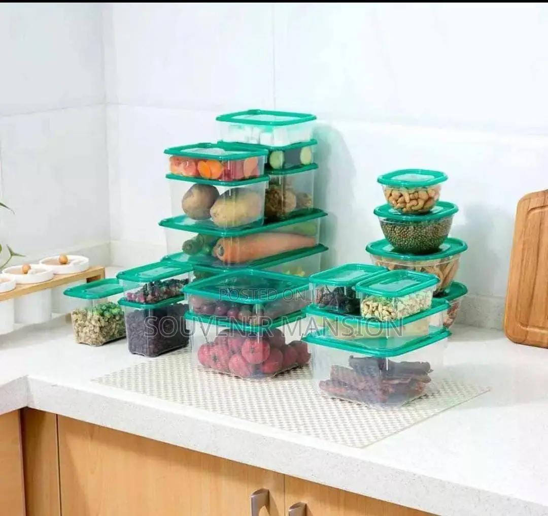 17 Pieces Set Transparent Food Storage