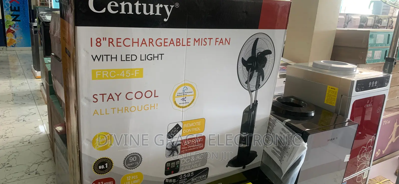 18 Inches Rechargeable Mist Fan