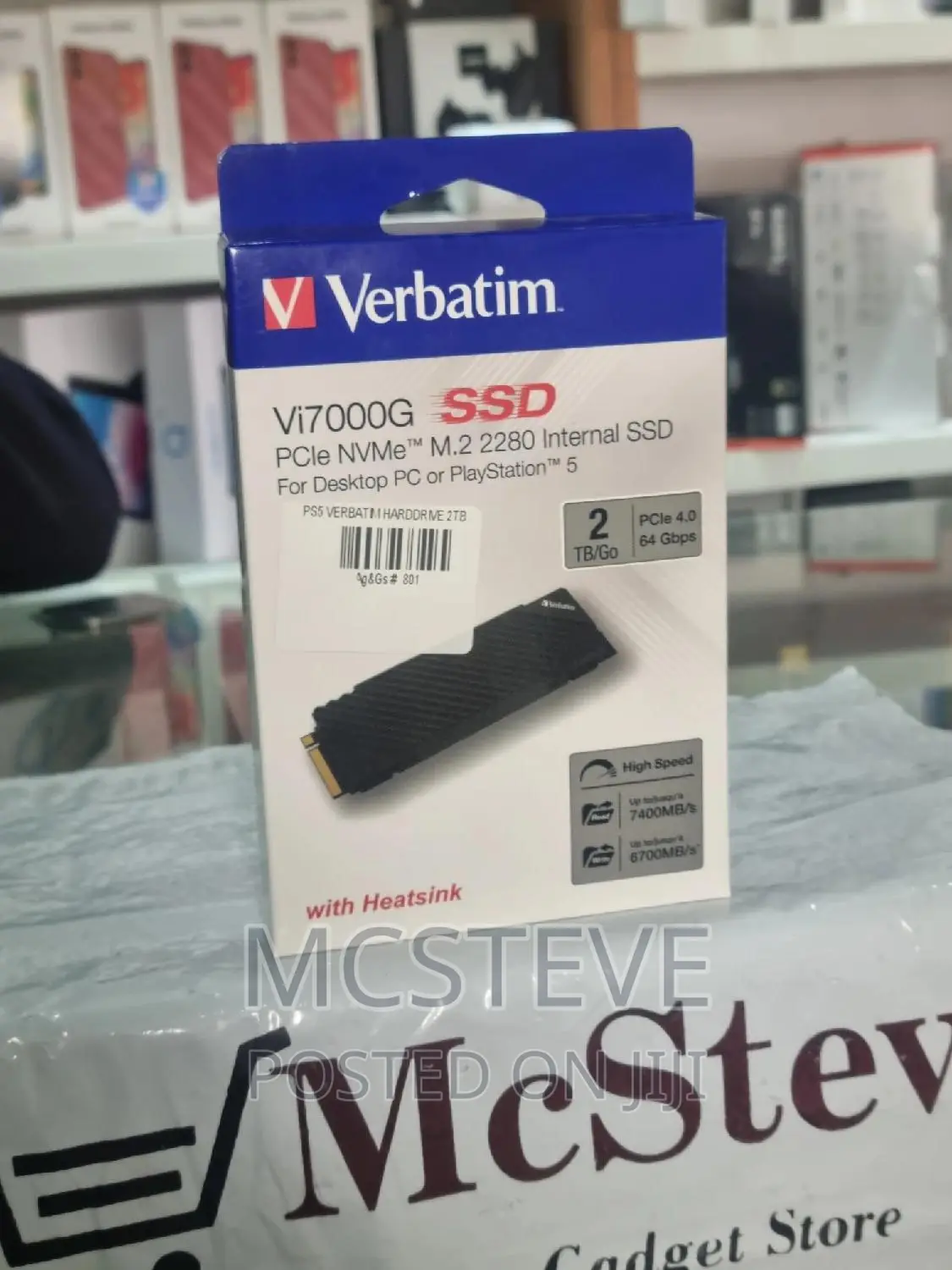 Verbatim 2TB Vi7000g Pcle M.2 Internal SSD for PS 5 and PC