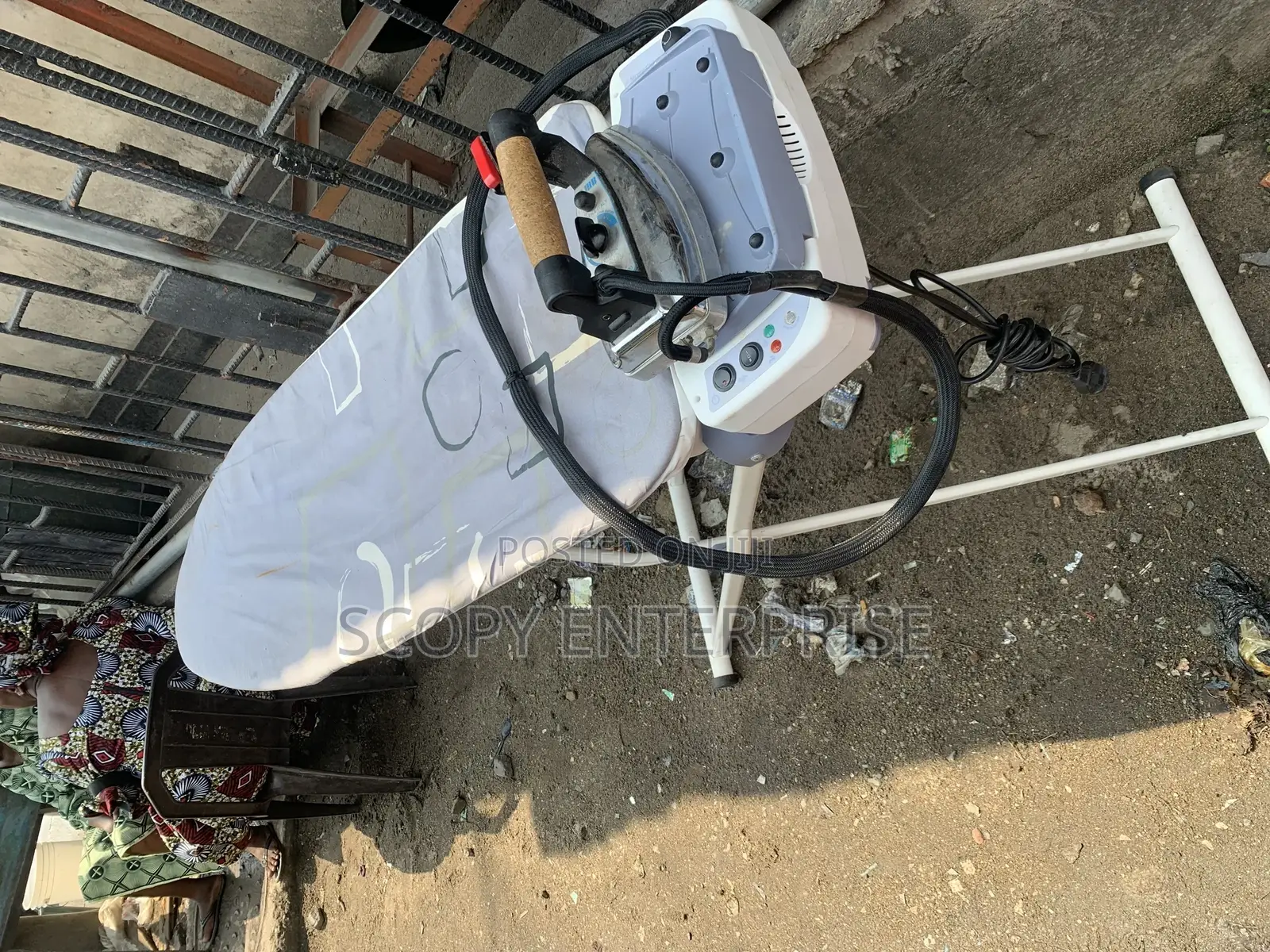 Industrial Ironing Board With Vaccum and Elements