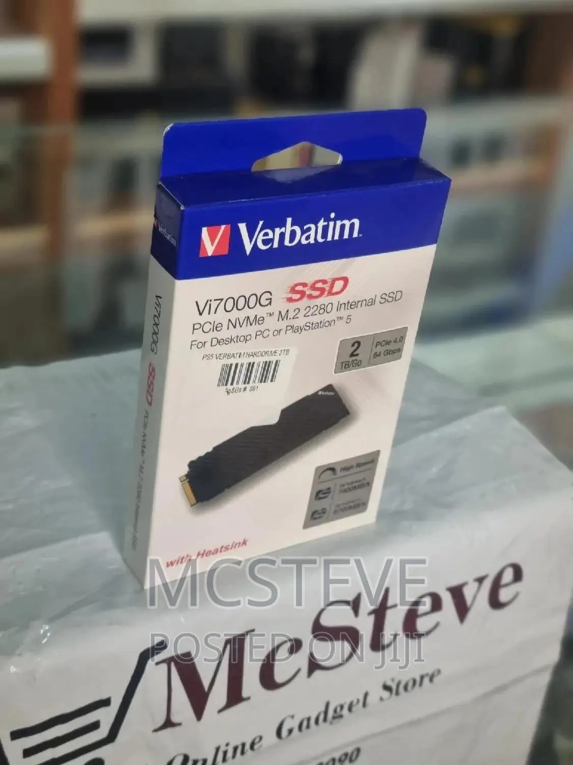 Verbatim 2TB Vi7000g Pcle M.2 Internal SSD for PS 5 and PC