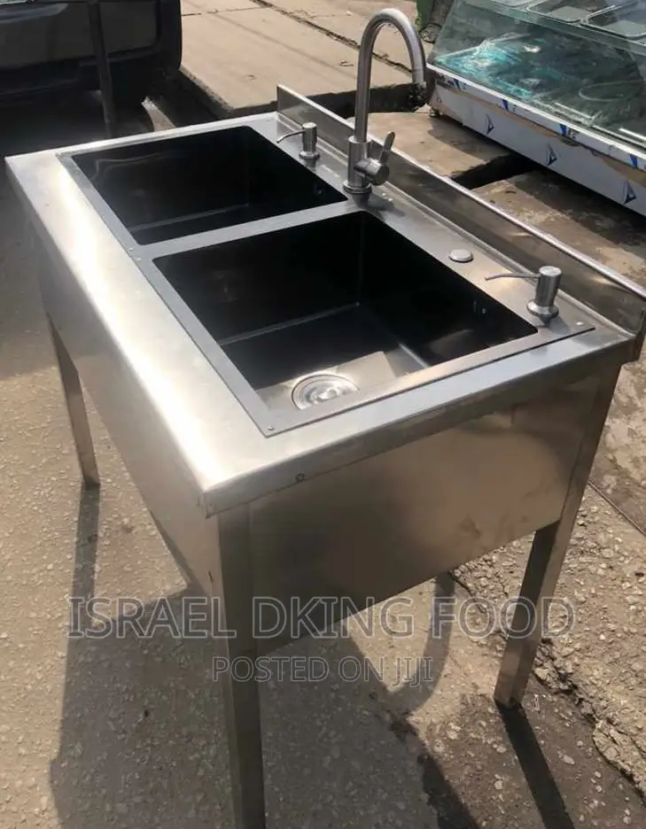 Manufactured Quality Industrial Stainless 4ft Double Sink