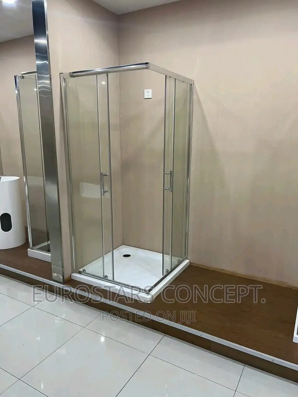 Square Plain Shower Cubicle Glass